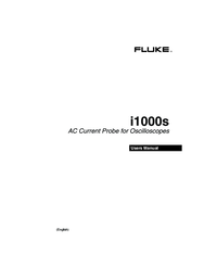 Thumbnail of document Manual - i1000s AC Current Probe
